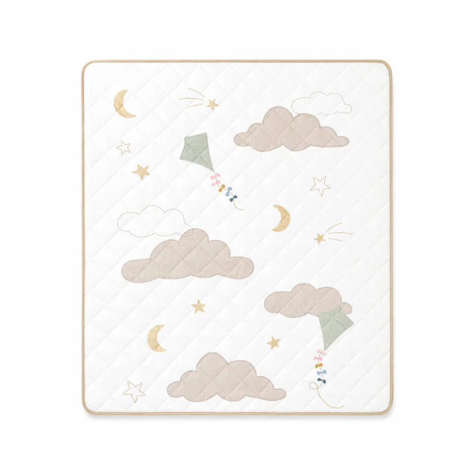 KaiserCraft Story Time Up & Away babyteppe 100 x 120 cm bomull
