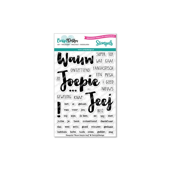CarlijnDesign Wauw Joepie Jeej CDST-0068 stempler