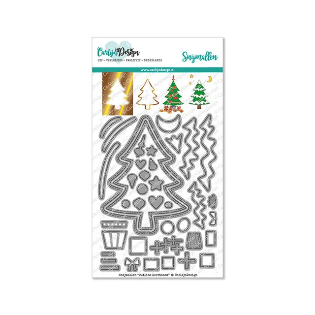 CarlijnDesign Outline Kerstboom CDSN-0113 dies juletre