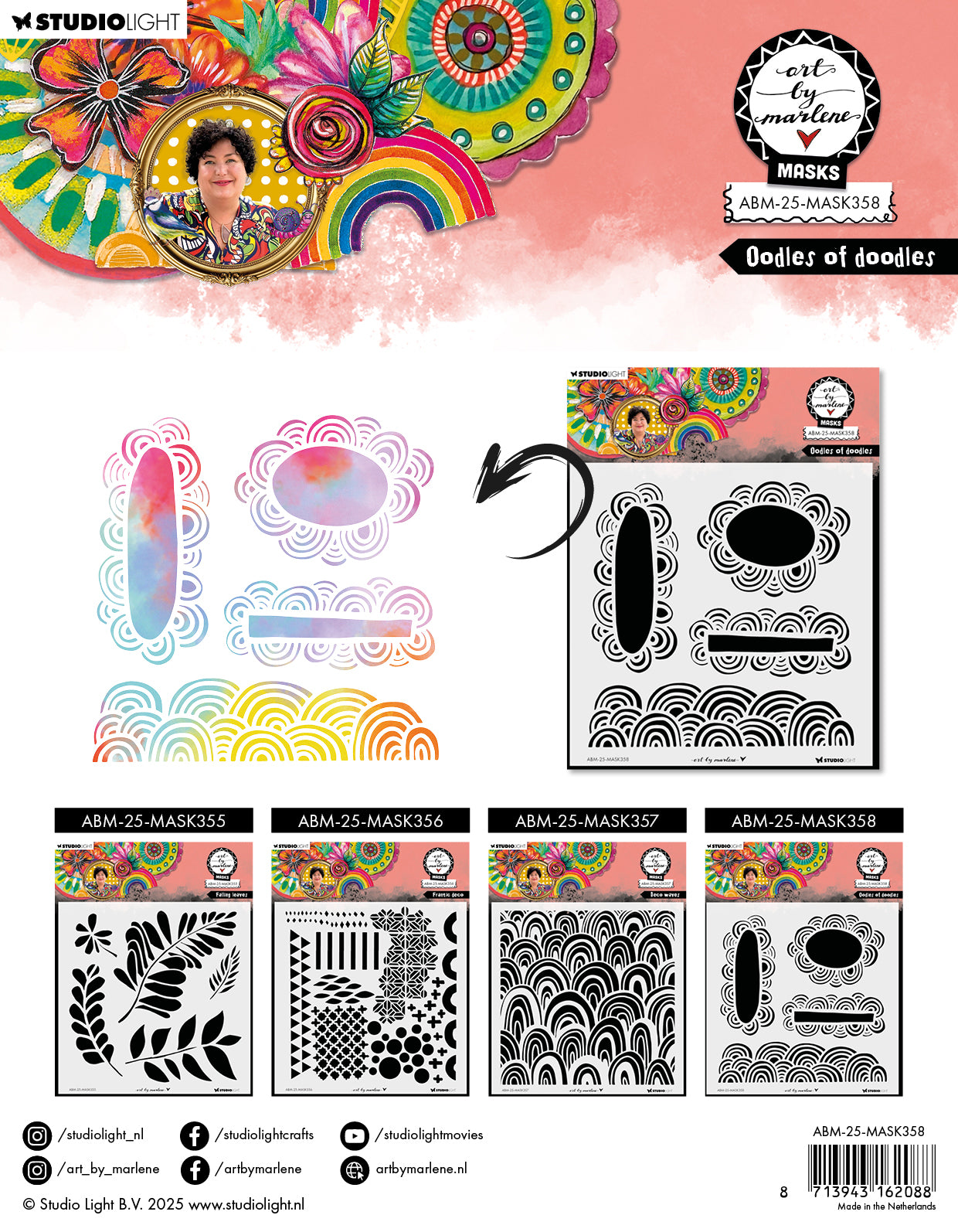 Studio Light Art by Marlene Doodles sjablong 203 mm