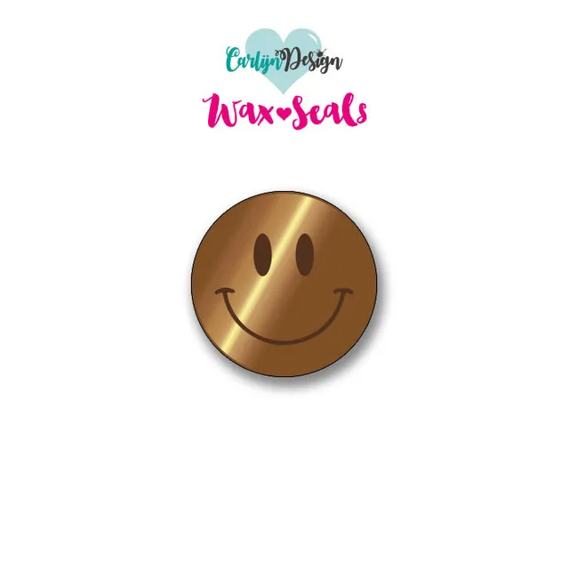 CarlijnDesign Retro Smiley CDWX-0081 vokssegl 2,5 cm gul