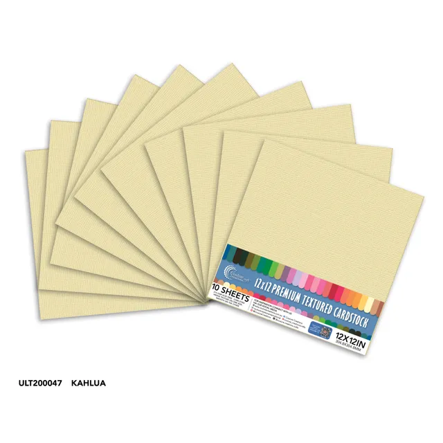 Couture Creations Kahlua teksturert kartong 12x12 10 ark brun