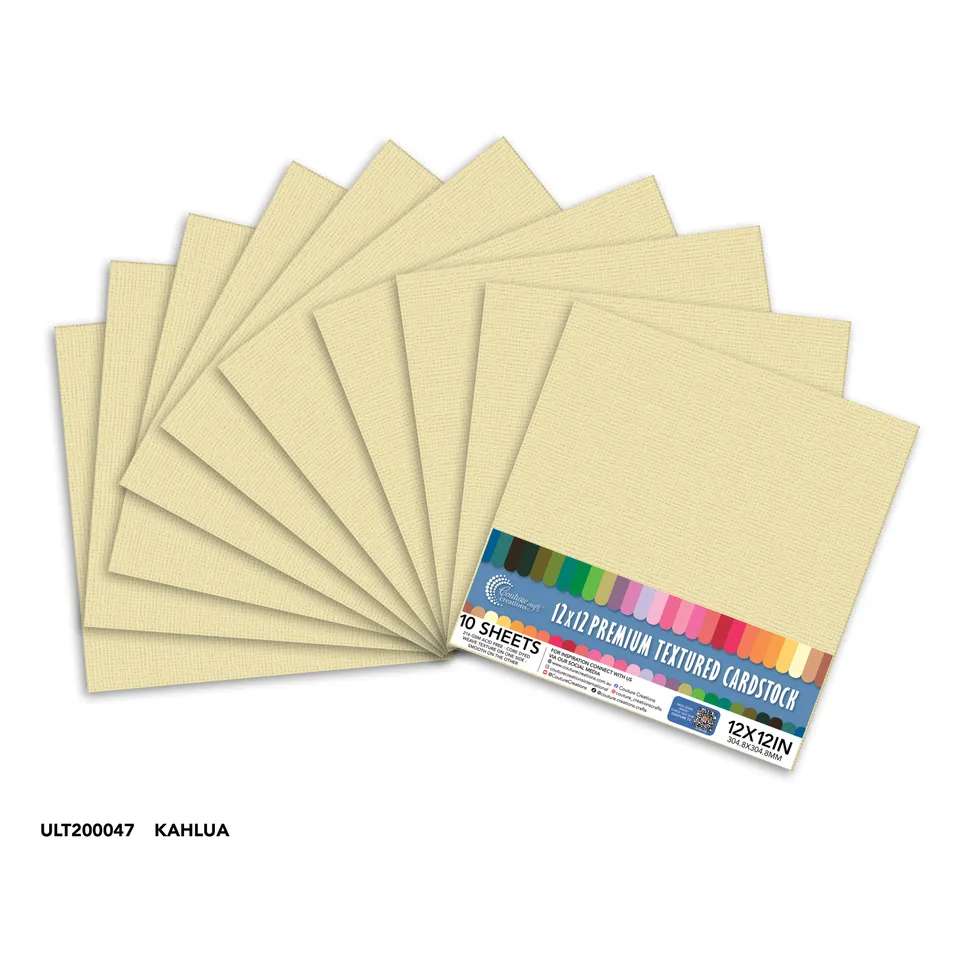 Couture Creations Kahlua teksturert kartong 12x12 10 ark brun