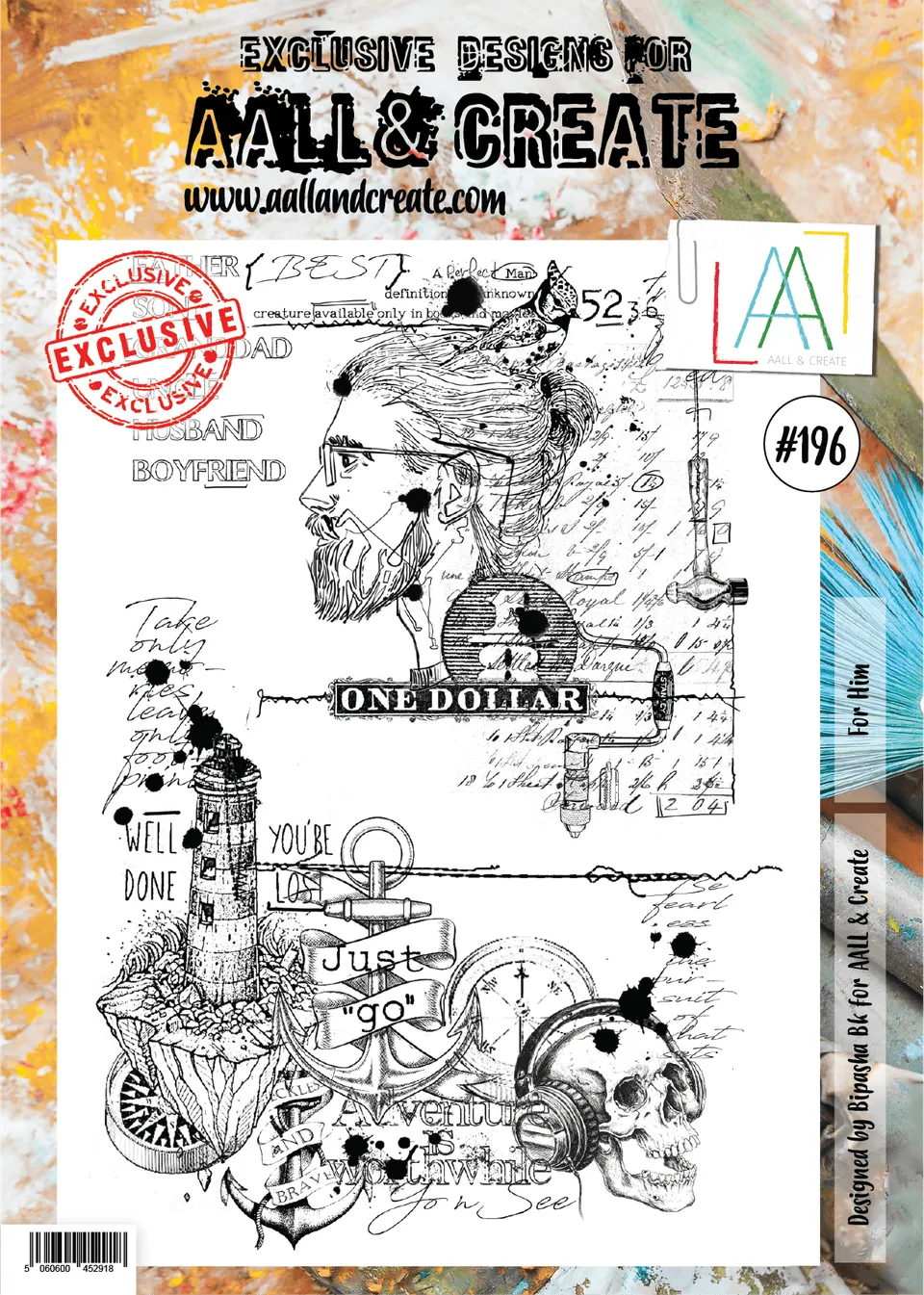 AALL & Create 196 For Him stempelsett A4 maskulin