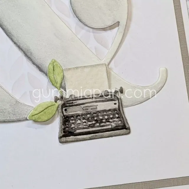Gummiapan Skrivemaskin stempel vintage