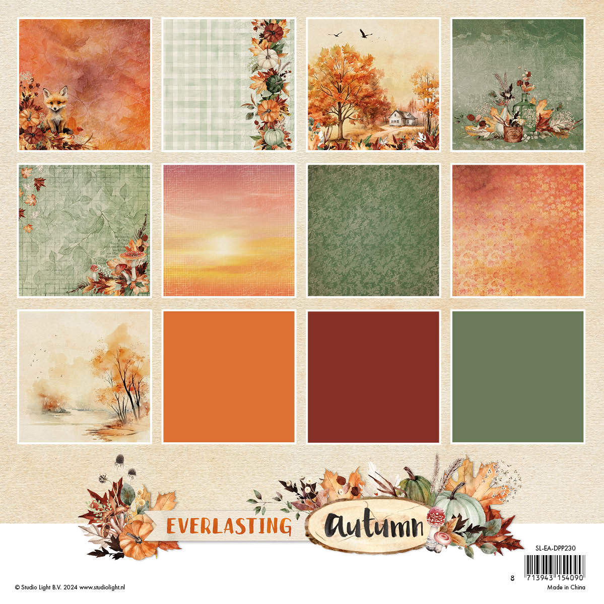 Studio Light Everlasting Autumn papirblokk høst 20x20 cm