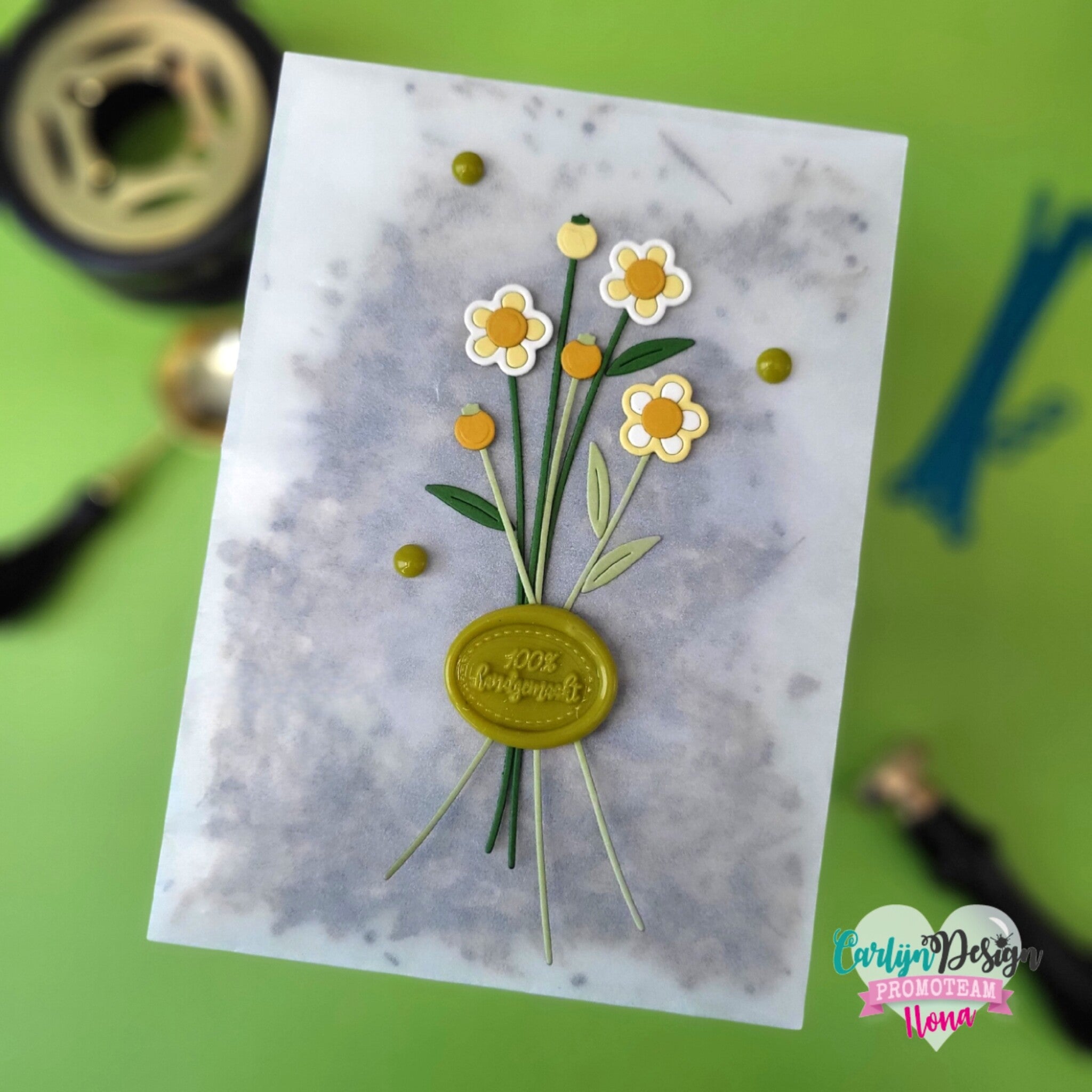 CarlijnDesign Waxzegel 1 CDSN-0222 dies vokssegl blomst