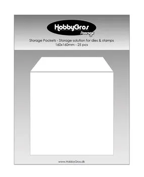 HobbyGros Storage Pockets oppbevaringslommer 160x160mm dies stempel