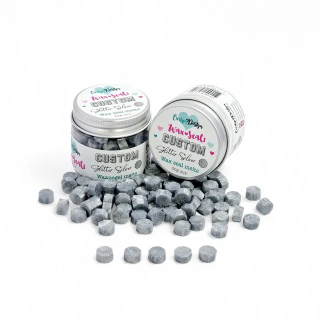 CarlijnDesign Custom Glitter Silver CDWX-0085 voks 30 g