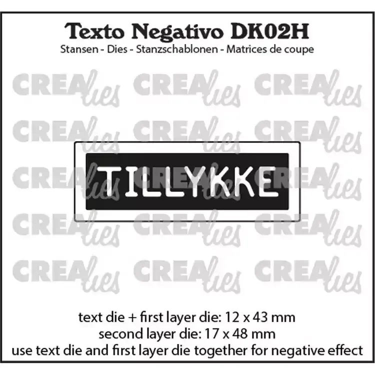 Crealies Tillykke dies gratulasjonstekst