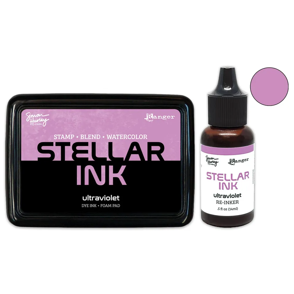 Ranger Stellar Ultraviolet stempelpute og reinker lilla