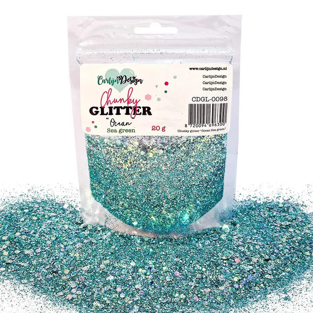 CarlijnDesign Chunky glitter CDGL-0098 glitter sjøgrønn 20 g