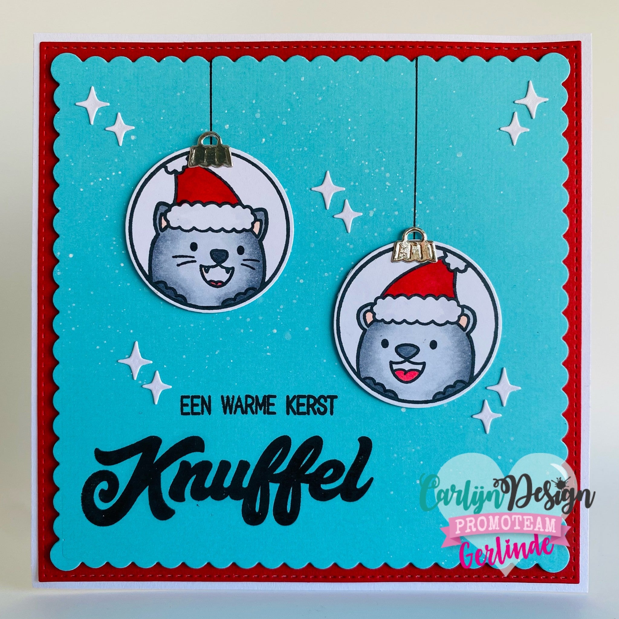 CarlijnDesign Kerstballen CDST-0090 stempel jul dyr kuler