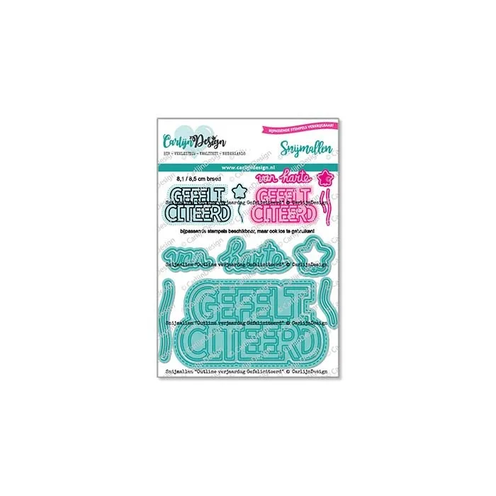 CarlijnDesign Outline bursdag CDSN-0199 dies gratulerer