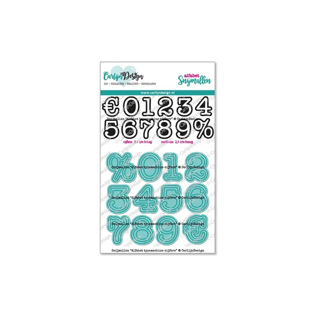 CarlijnDesign Typemaskin CDSN-0171 dies alfabet tall
