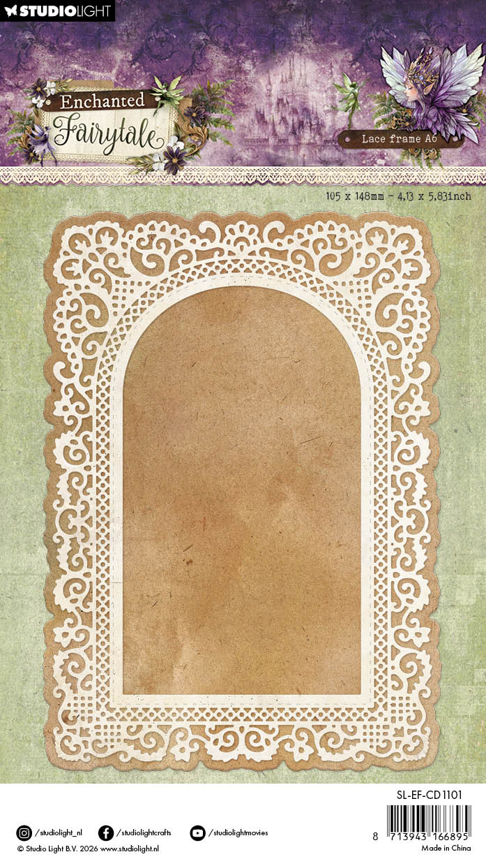 Studio Light Enchanted Fairytale Lace Frame A6 dies blondekant