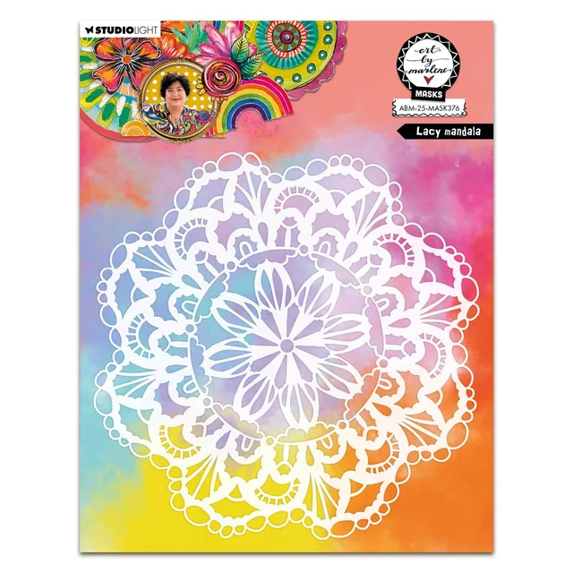 Art by Marlene Lacy Mandala maske sjablong 20x20 cm – mandala