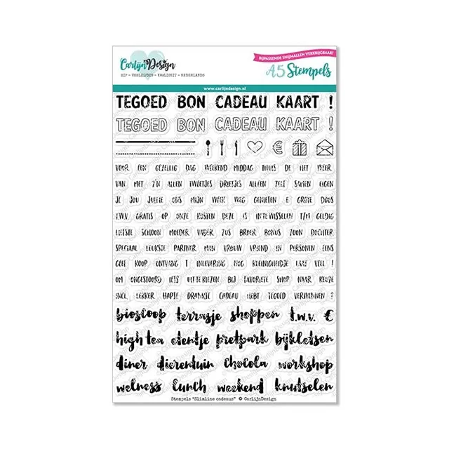 CarlijnDesign CDST-0077 stempel gavekort A5