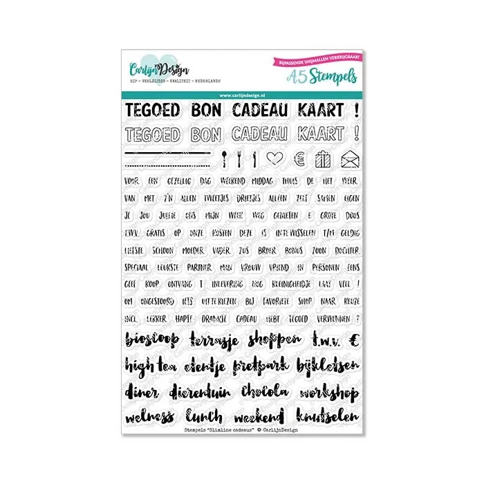 CarlijnDesign CDST-0077 stempel gavekort A5
