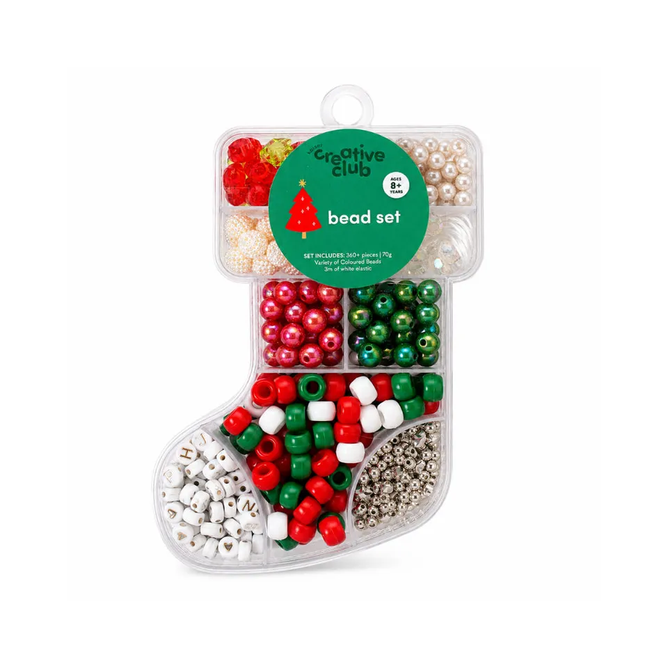 KaiserCraft Christmas Bead Sets STOCKING perlesett jul 360 deler