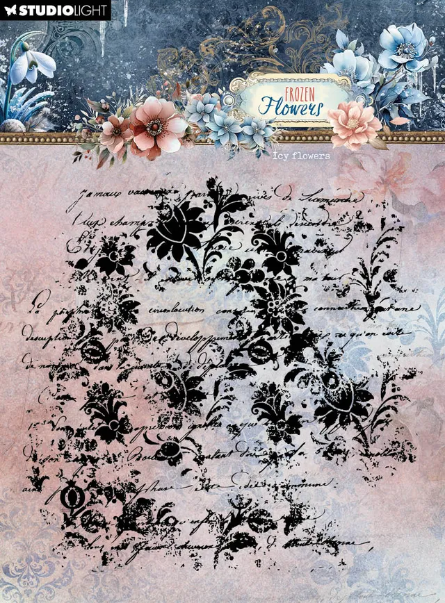 Studio Light Frozen Flowers Icy Flowers klarstempel