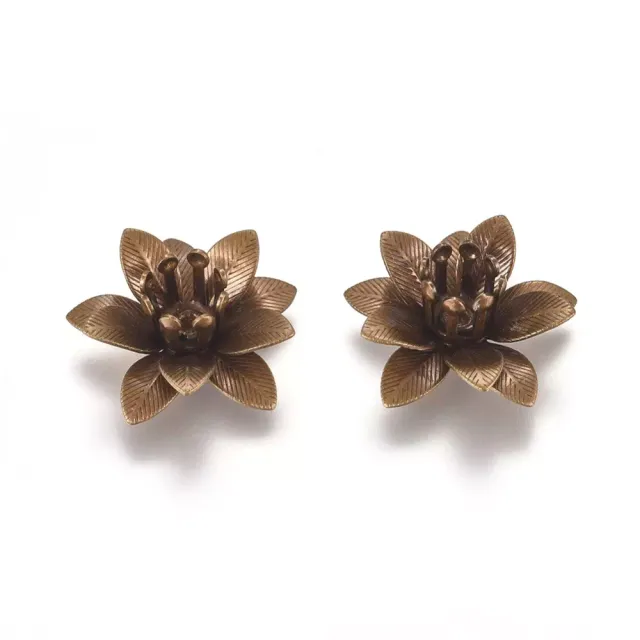 Korthobby Blomst bronse 3D metallpynt
