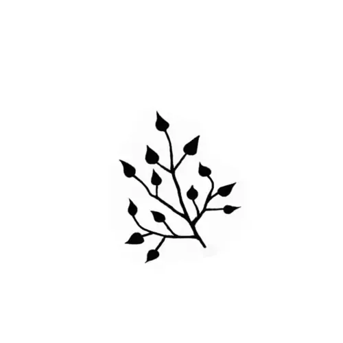Korthobby Leaf 2 Miniature stempel bladmotiv