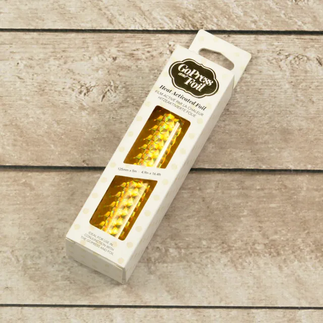 Couture Creations varmefolie gold square 125 mm x 5 m