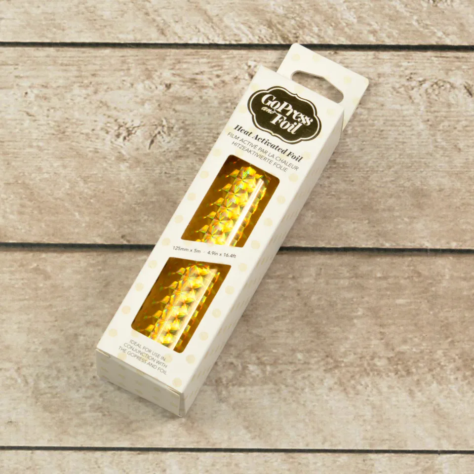 Couture Creations varmefolie gold square 125 mm x 5 m