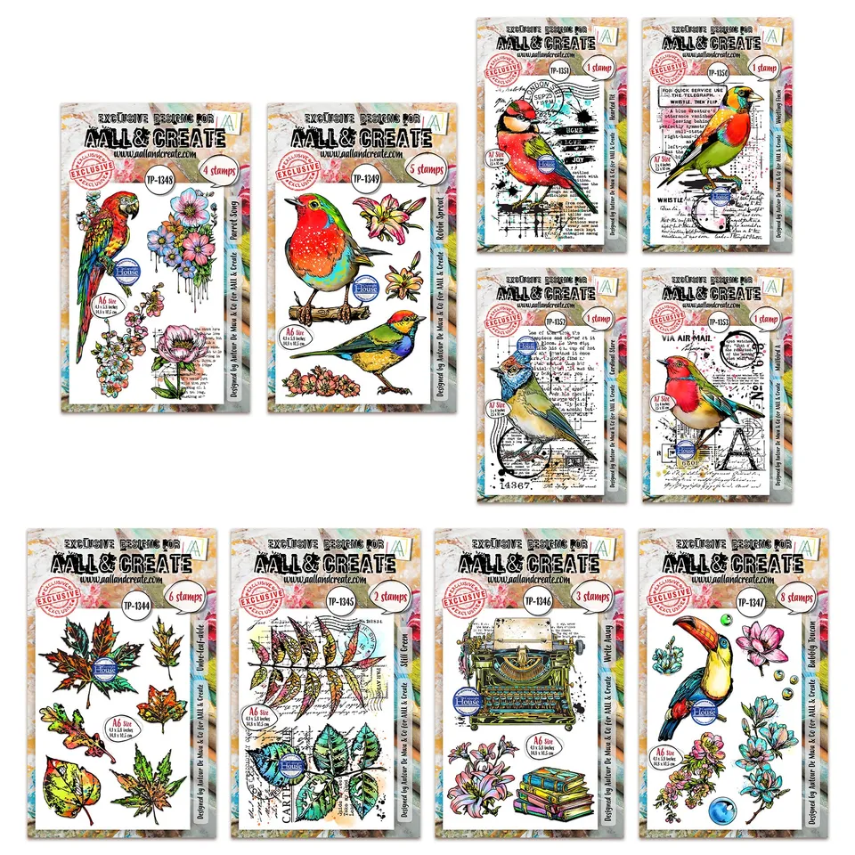 Autour de Mwa Hearted Nature stempelbundle – 10 sett A6/A7