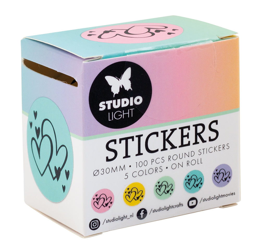 Studio Light Essentials Hearts klistremerker hjerter