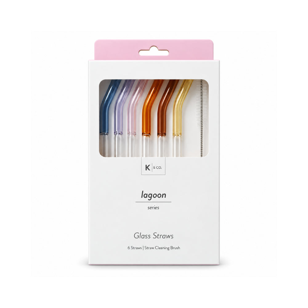 KaiserCraft Lagoon Summer glassugerør 6-pk gjenbrukbare