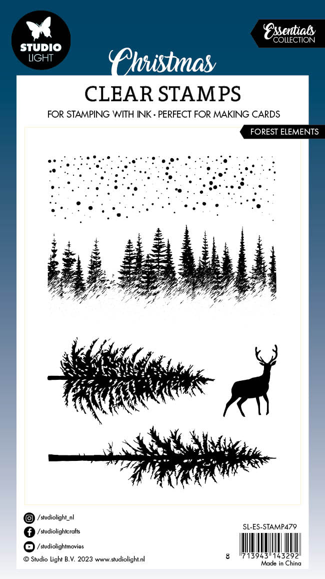 Studio Light Essentials Forest Elements klarstempel skog