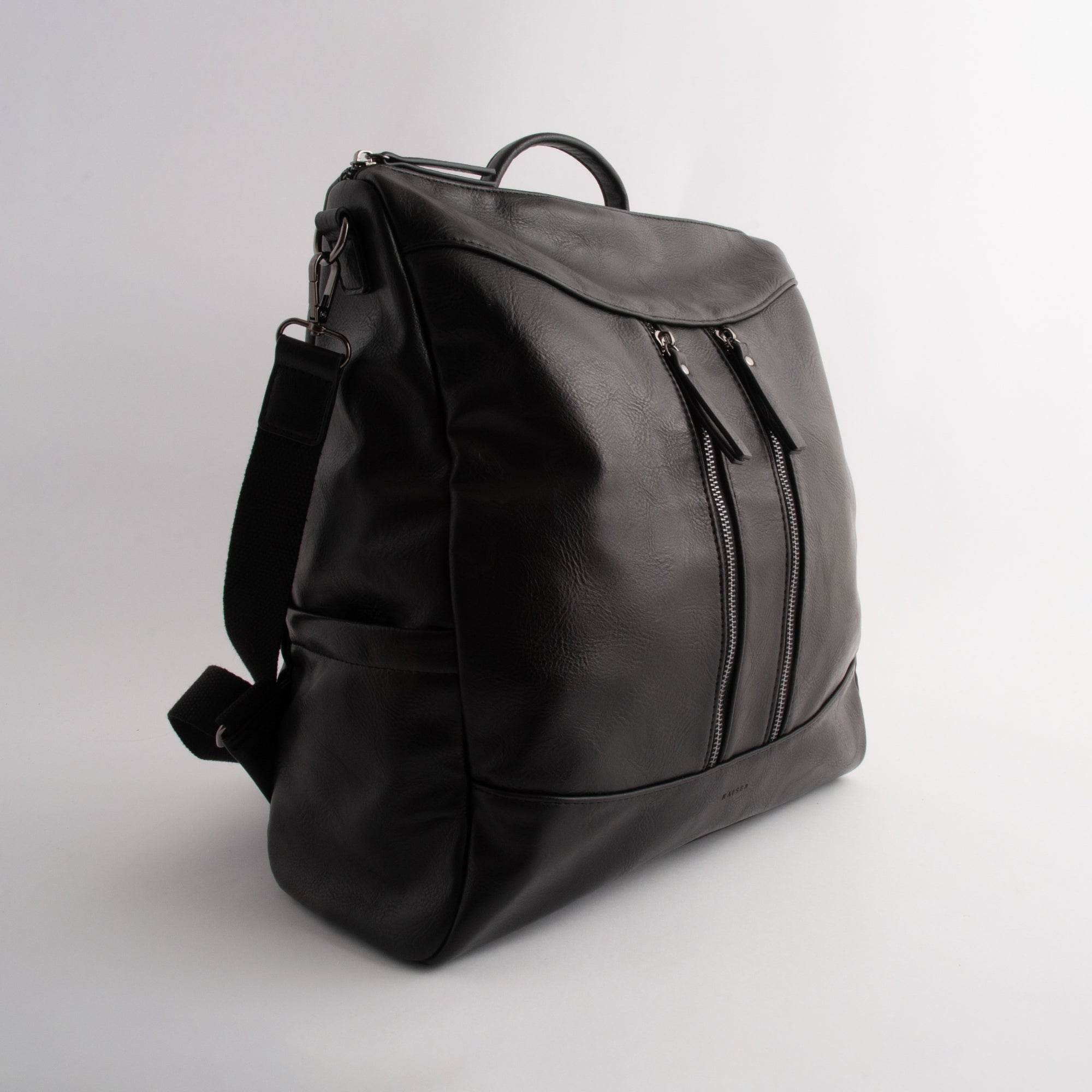 KaiserCraft sekk faux leather Messenger svart