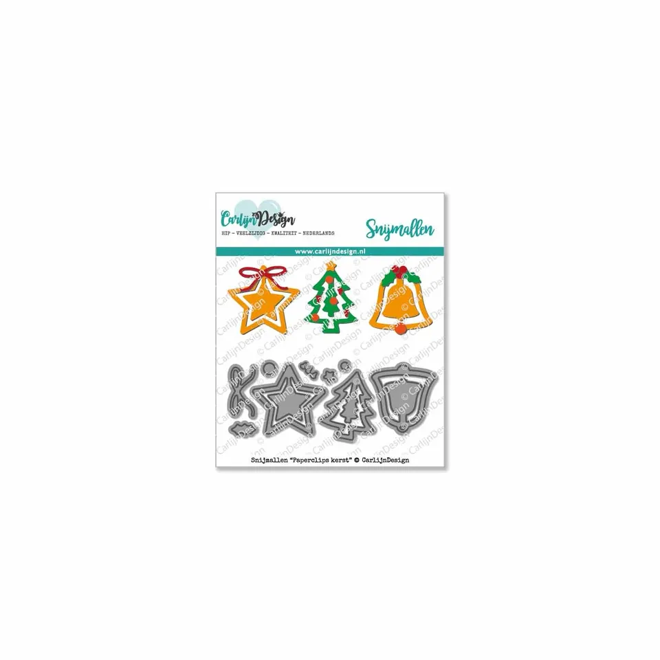 CarlijnDesign Paperclips CDSN-0063 dies jul tre stjerne bjelle