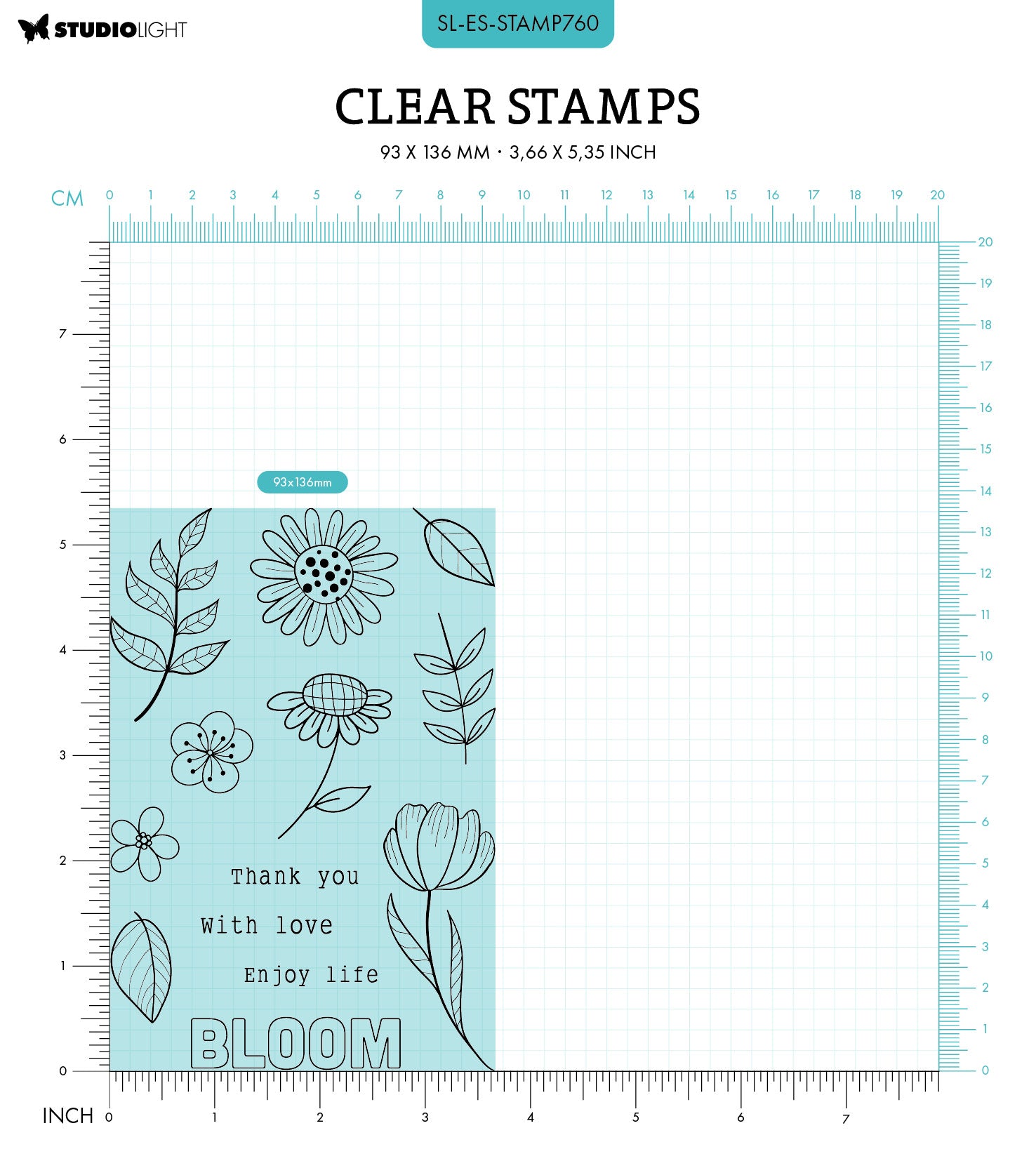 Studio Light Essentials Bouquet pop-up clear stamp