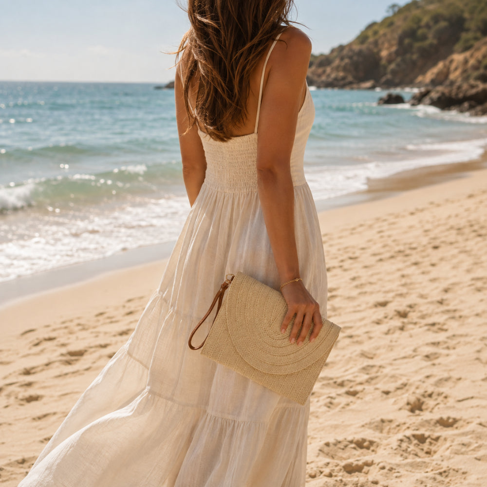 KaiserCraft Sunset Spritz Straw clutch Light flettet