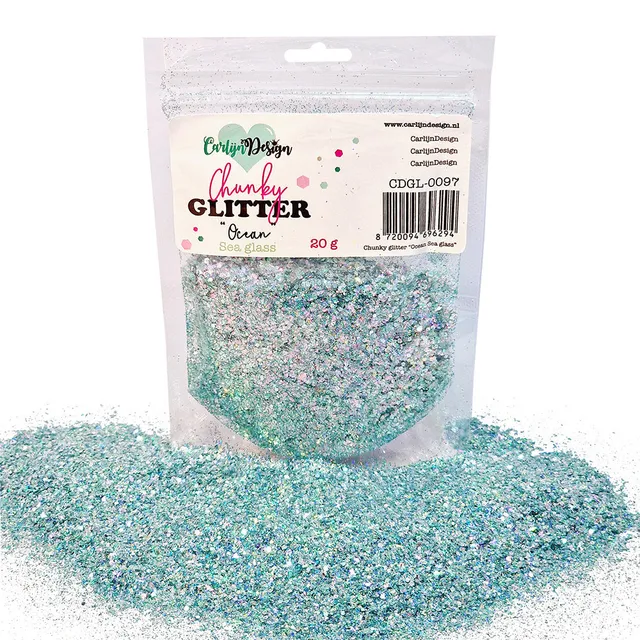 CarlijnDesign Chunky Glitter CDGL-0097 glitter Ocean Sea Glass 20 g