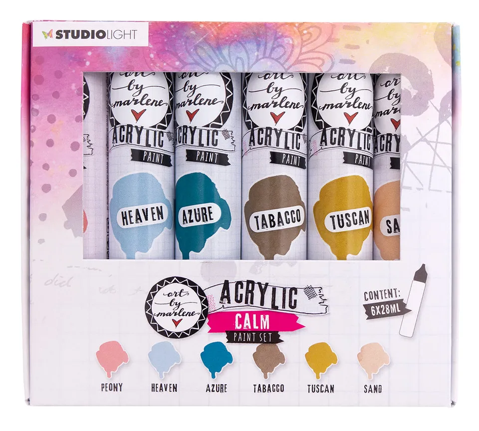 Studio Light Art by Marlene Essentials Calm akrylmaling 6x28ml dempet