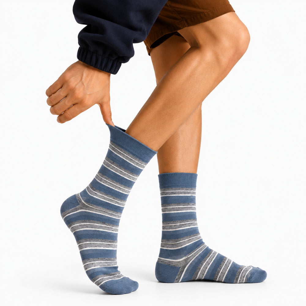 K&Co. 2-pk ullsokker herre stripe one size