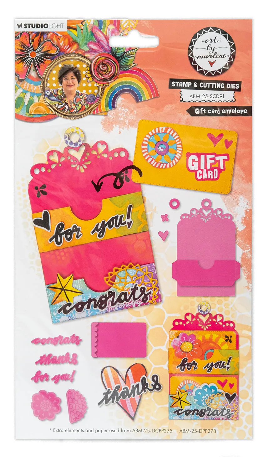 Studio Light Art By Marlene Gift Card Envelope stempel diesett