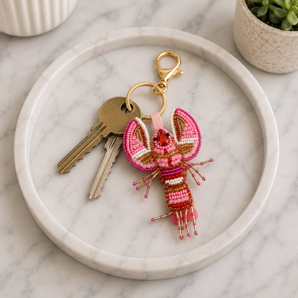 K&Co. Sunset Spritz Bead Keyring nøkkelring hummer