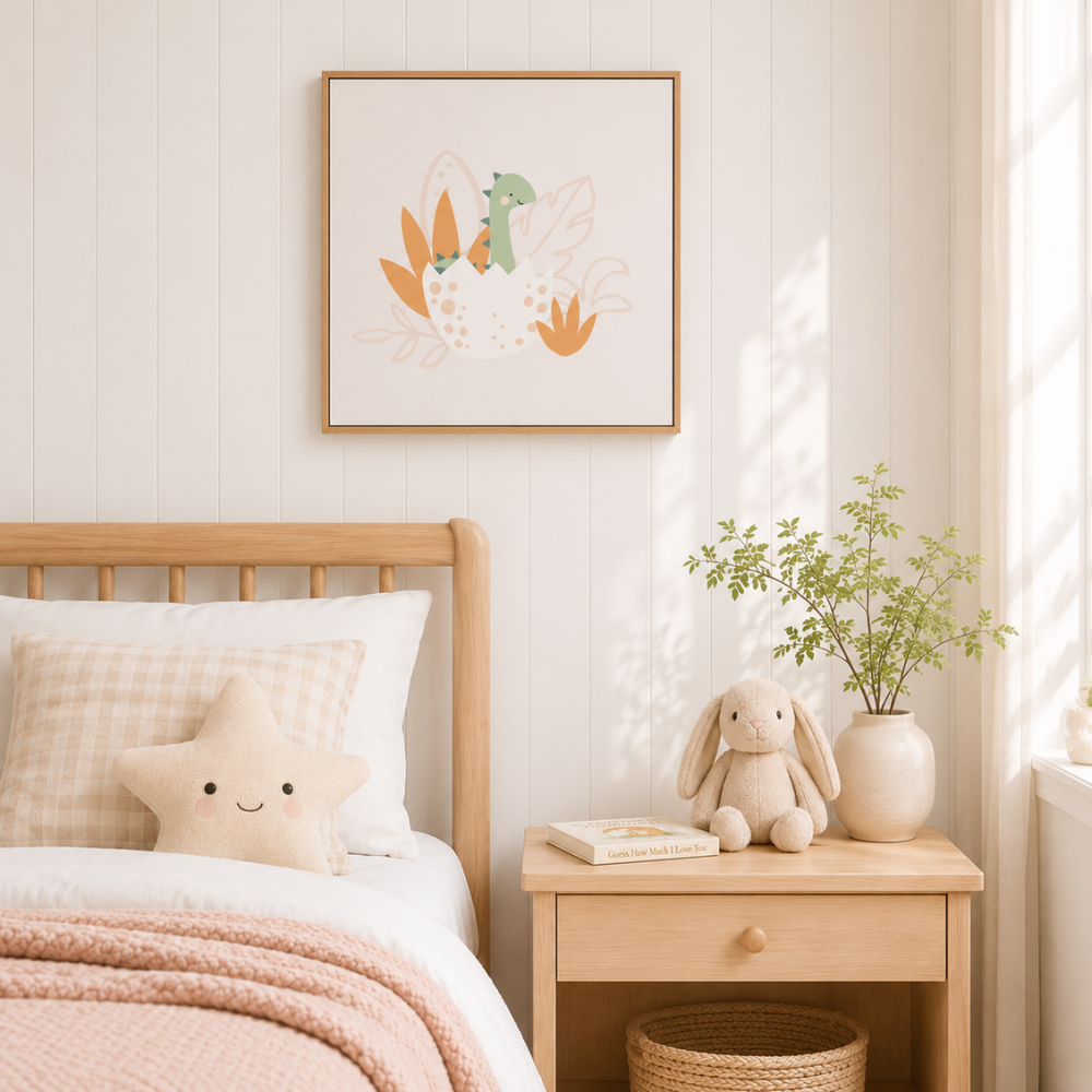 KaiserCraft Wonderland Baby lerretsbilde dino 40x40