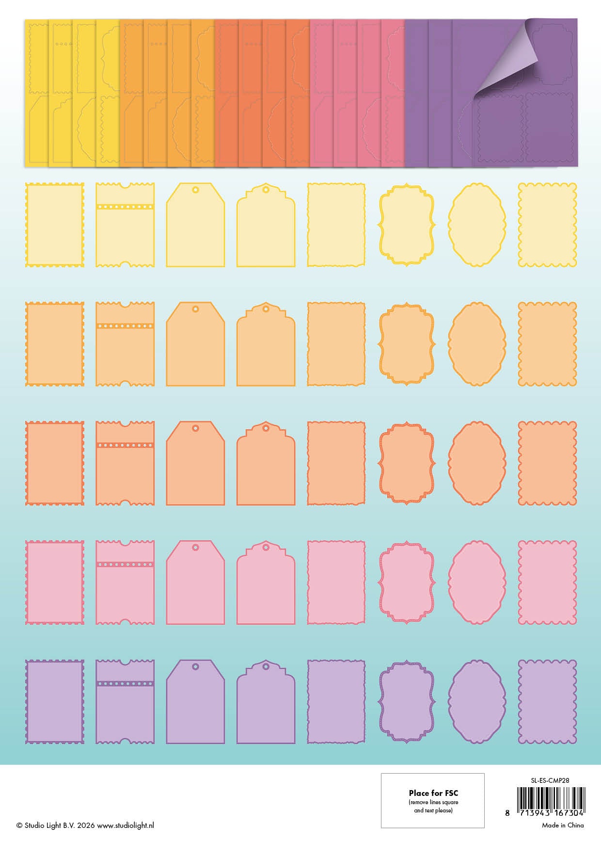 Studio Light Essentials Happy and Bright papirblokk 105x148