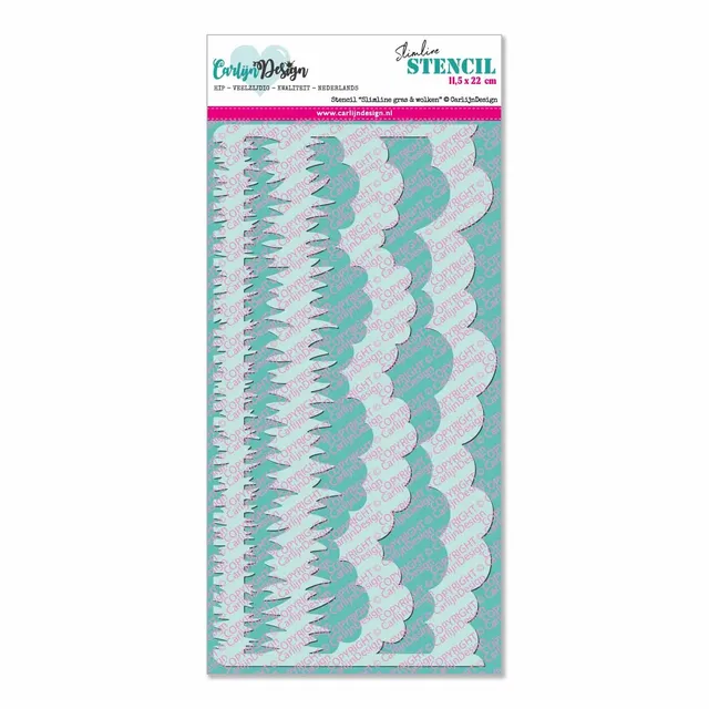 CarlijnDesign CDSC-0011 sjablong slimline gress skyer