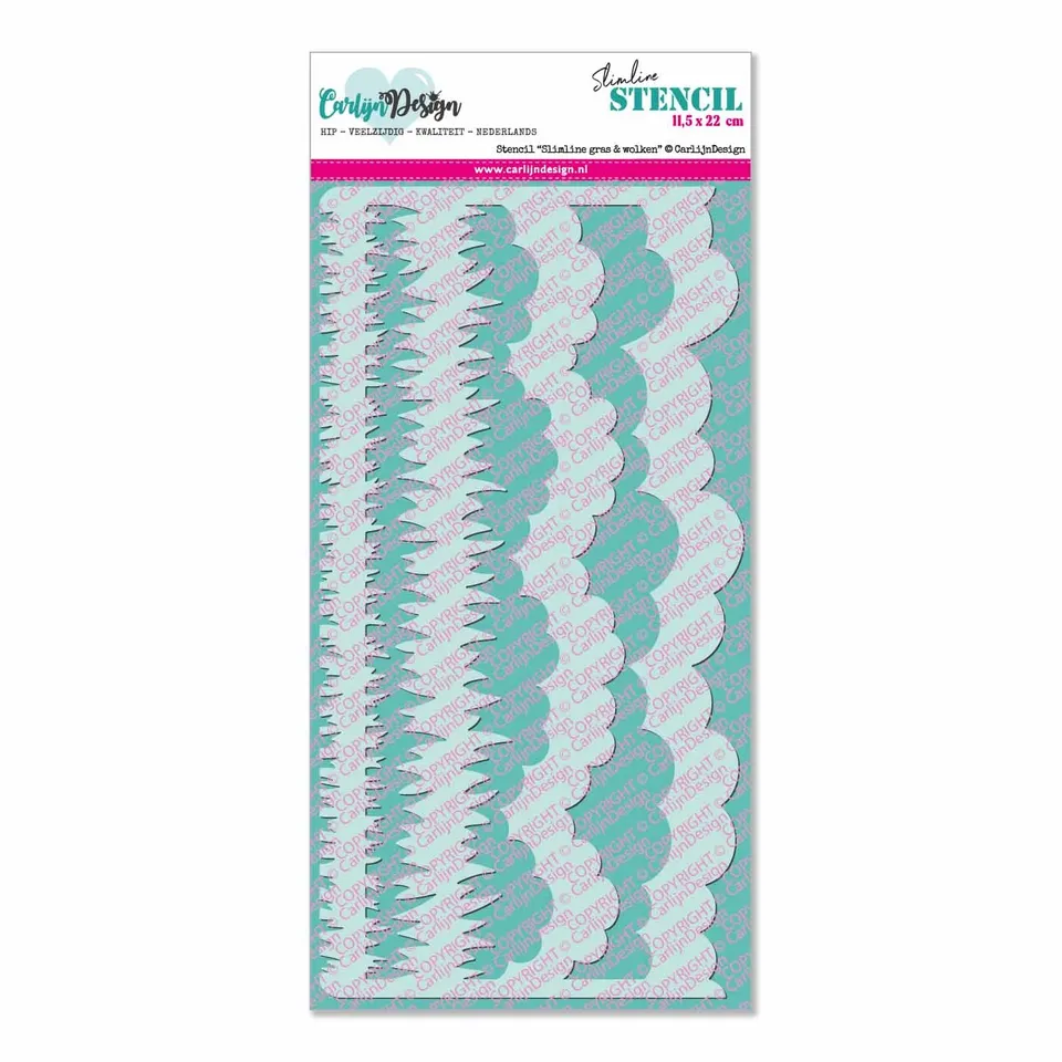 CarlijnDesign CDSC-0011 sjablong slimline gress skyer