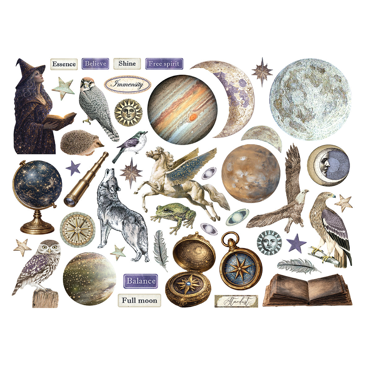 Stamperia Cosmos die-cuts assorted blomster