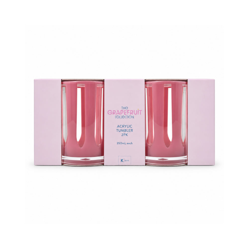 KaiserCraft Grapefruit tumbler akryl rosa 2-pk