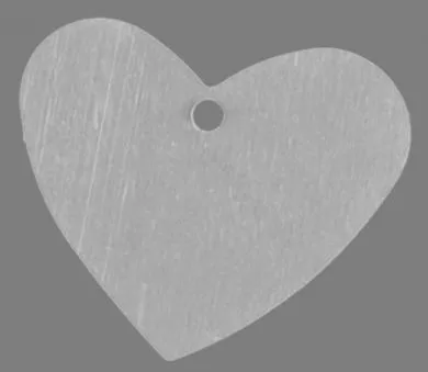 Korthobby Flatt Hjerte metallpynt flat til kort