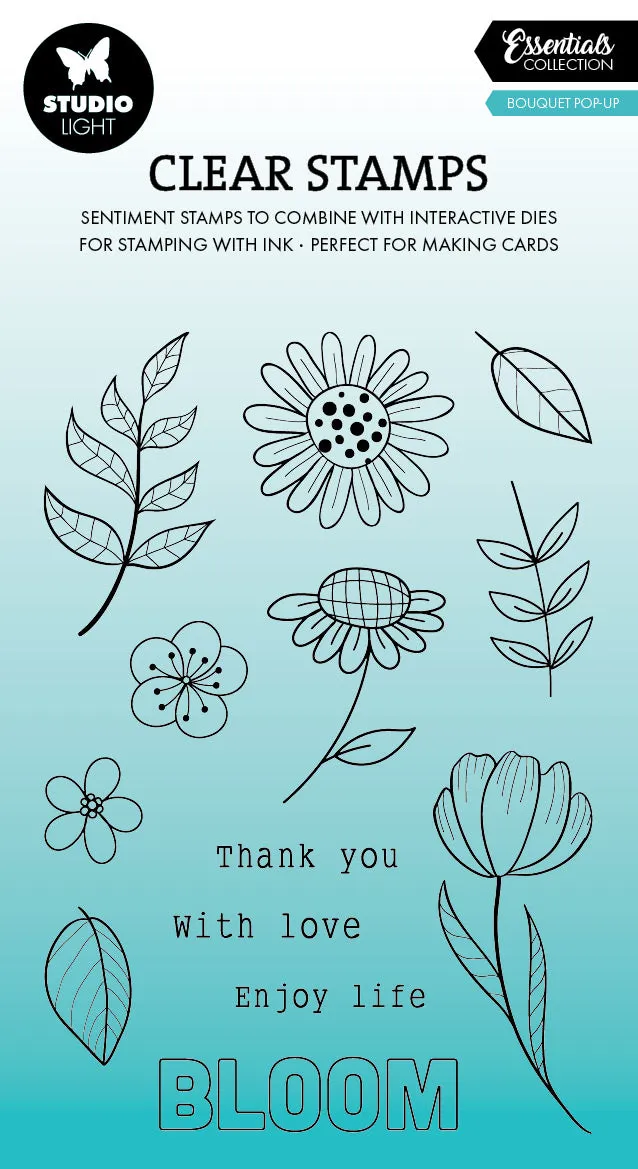 Studio Light Essentials Bouquet pop-up clear stamp